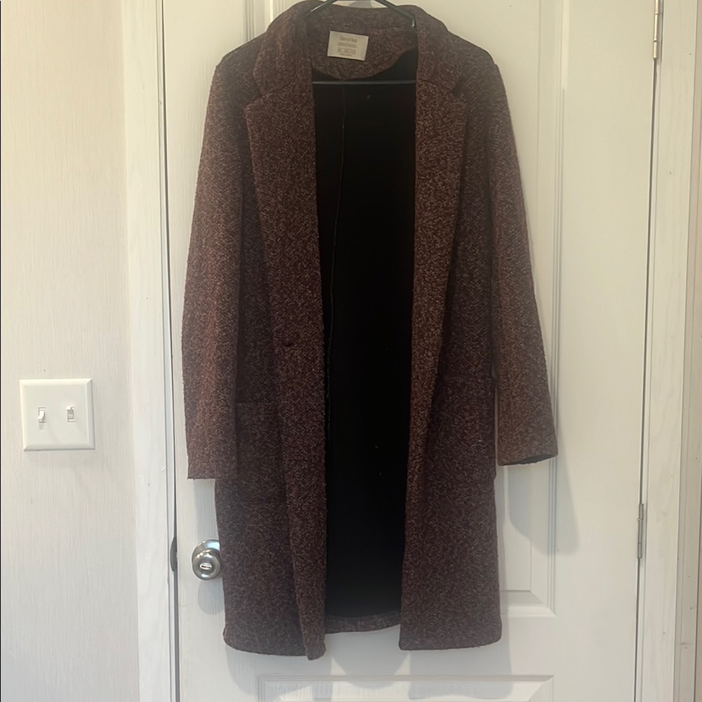 Bershka Purple Trench Coat Elegant Design